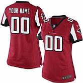 Women Nike Atlanta Falcons Customized Red Team Color Stitched NFL Game Jersey,baseball caps,new era cap wholesale,wholesale hats